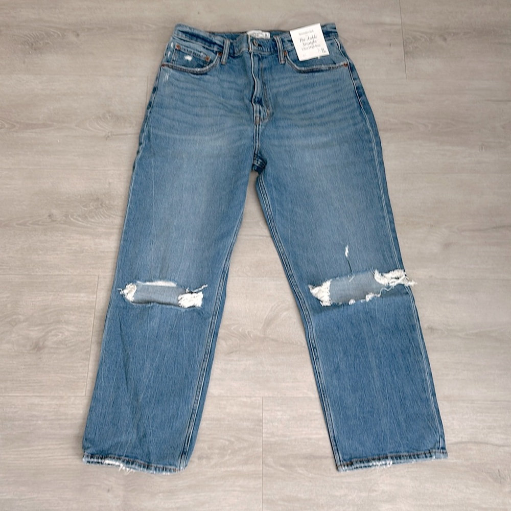 Abercrombie & Fitch The Ankle Straight Ultra High Rise Jeans